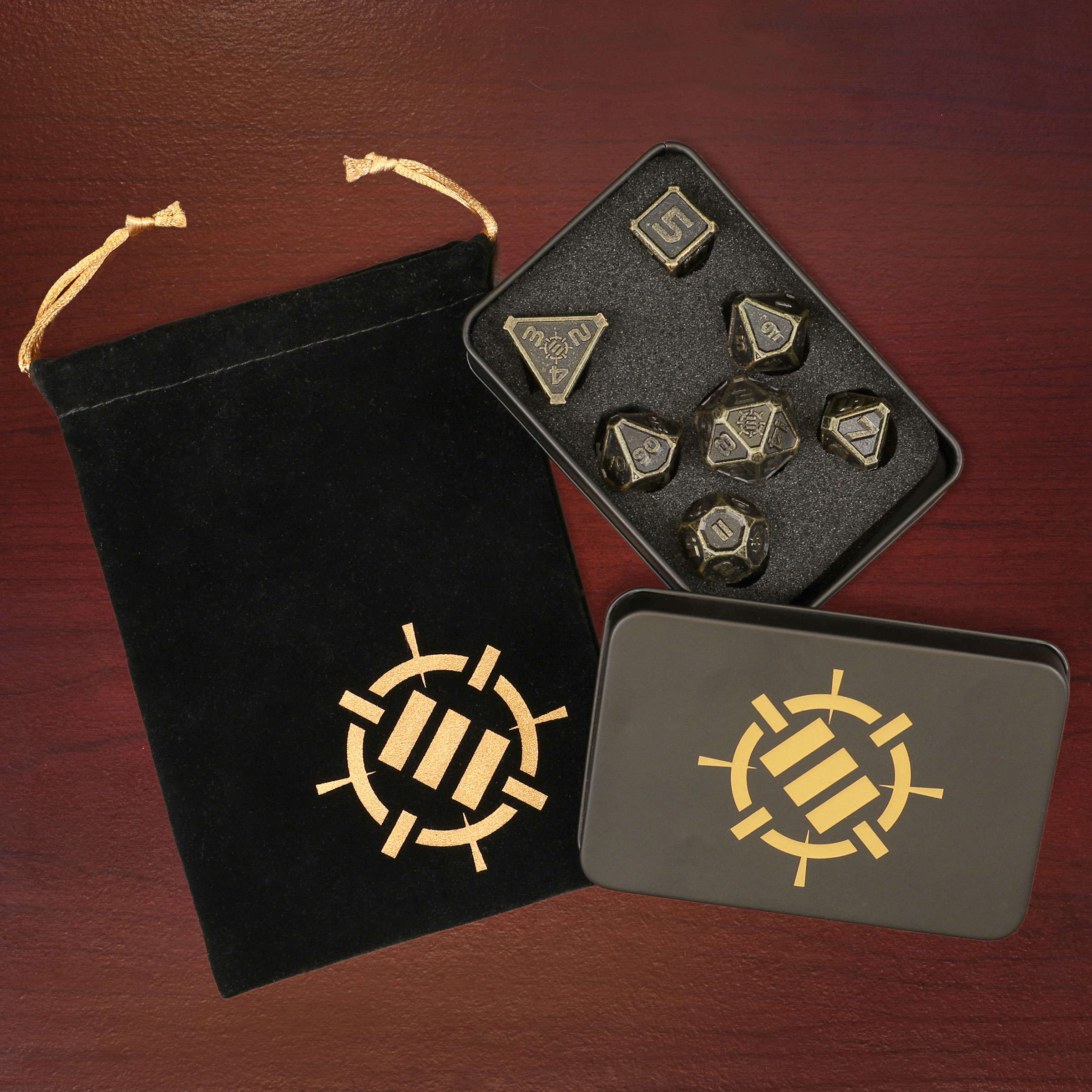 Set zaruri metalice DnD Ancient Bronze 8