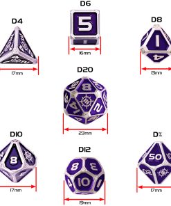 Set zaruri metalice DnD Collector’s Edition Purple 2
