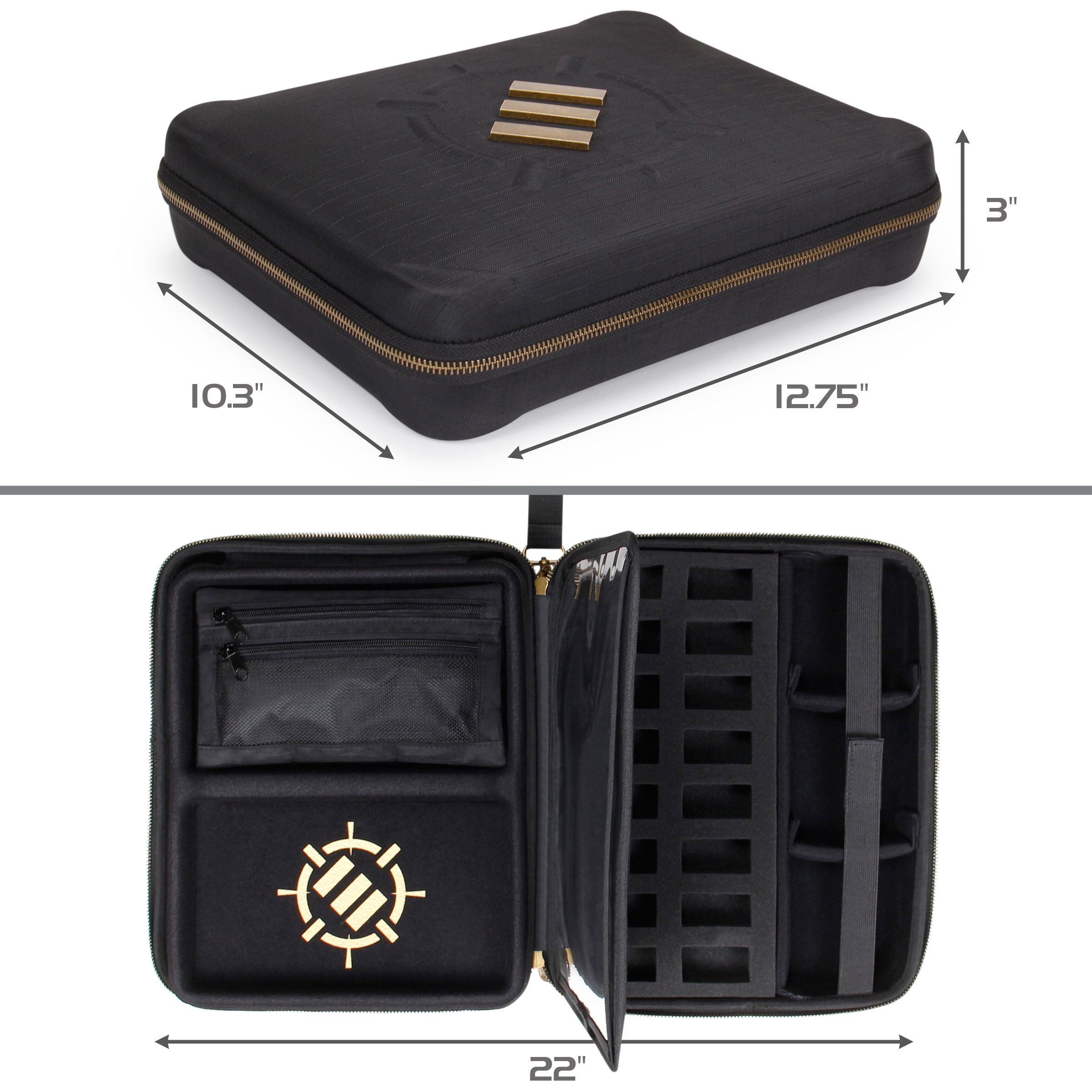 Geanta Organizator RPG Canvas Black ENHANCE dimensiuni
